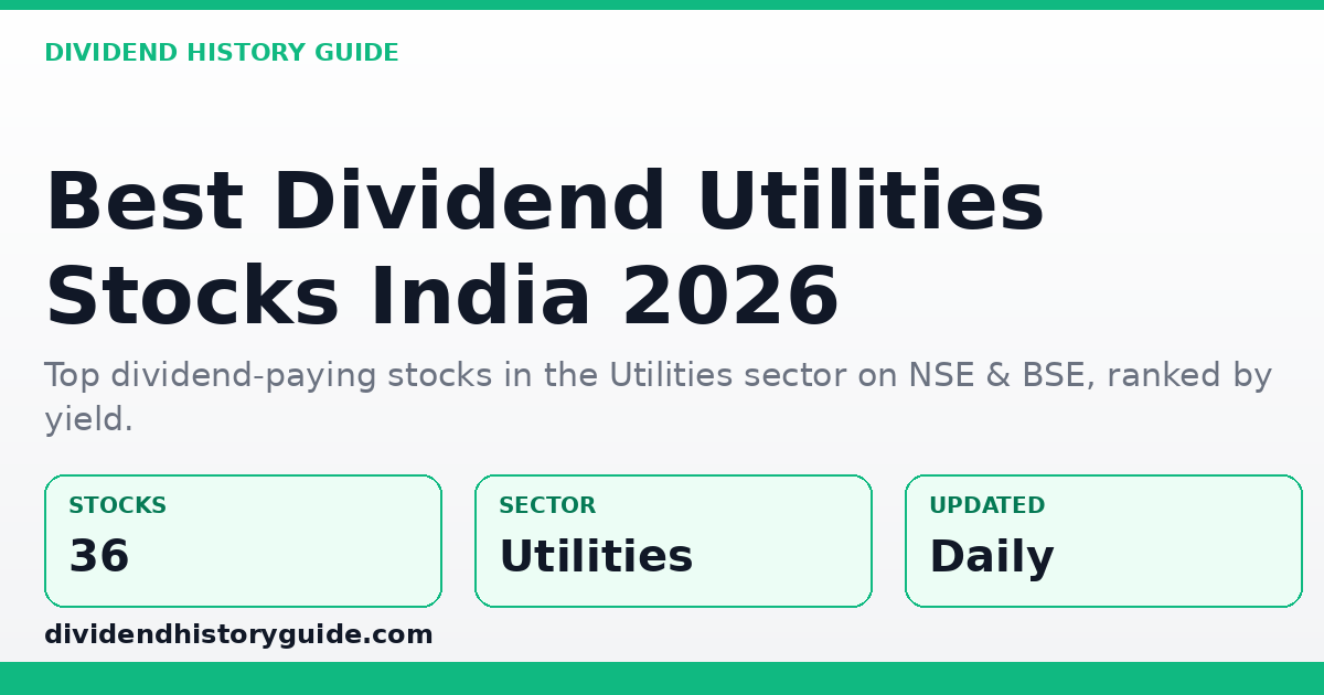 Best Dividend Stocks in Utilities — dividendhistoryguide.com
