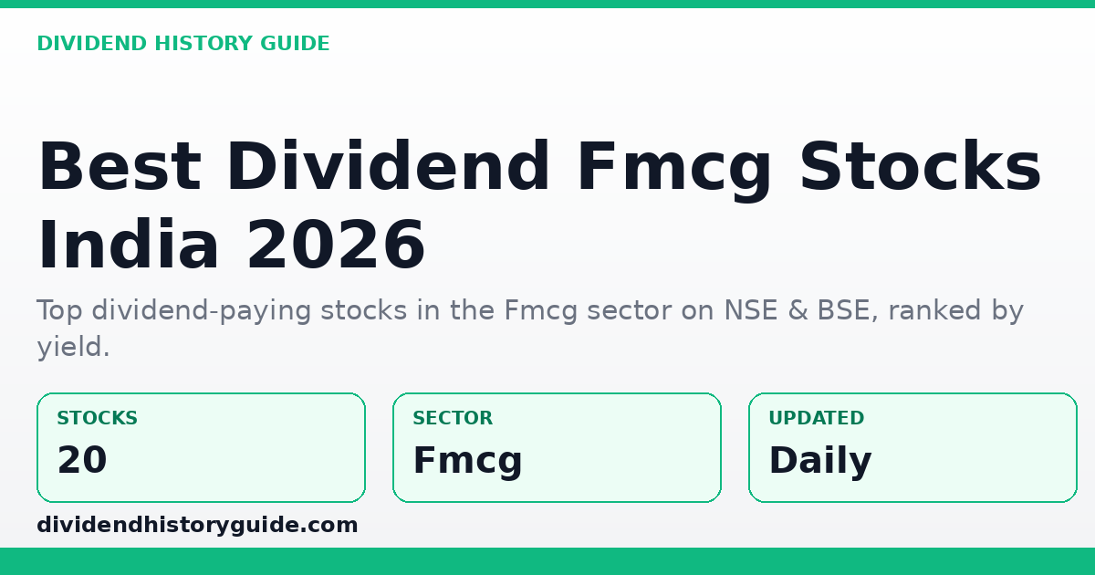 Best Dividend Stocks in Fmcg — dividendhistoryguide.com