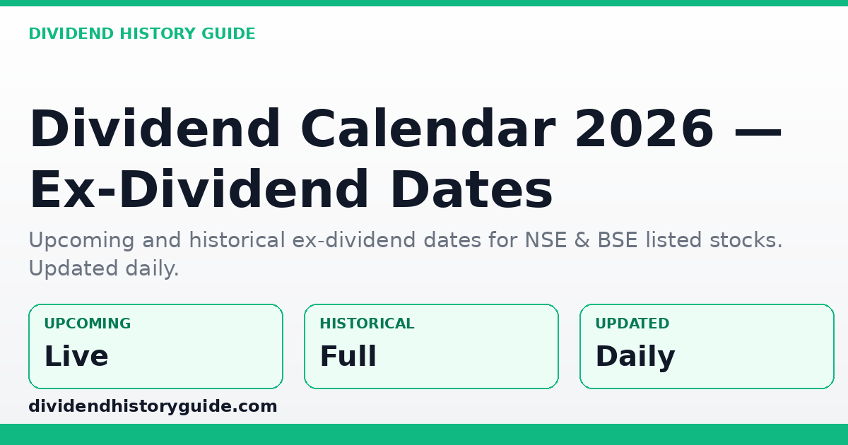 Dividend Calendar 2026 — dividendhistoryguide.com